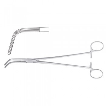 Burke Hysterectomy Forcep Curved - Short Jaws Stainless Steel, 25 cm - 9 3/4" 